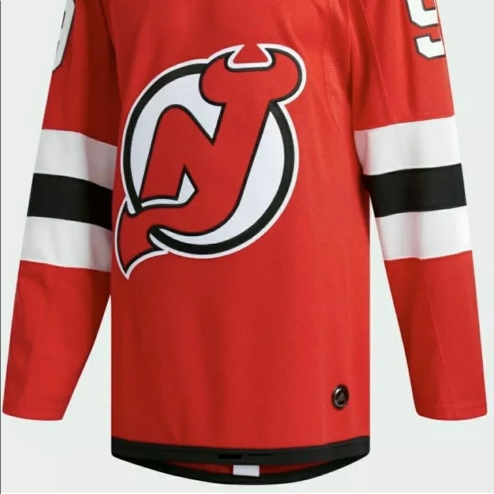 Adidas New Jersey Devils HALL #9 Mens Authentic PRO NHL Hockey Jersey Size S 42 - Picture 2 of 14